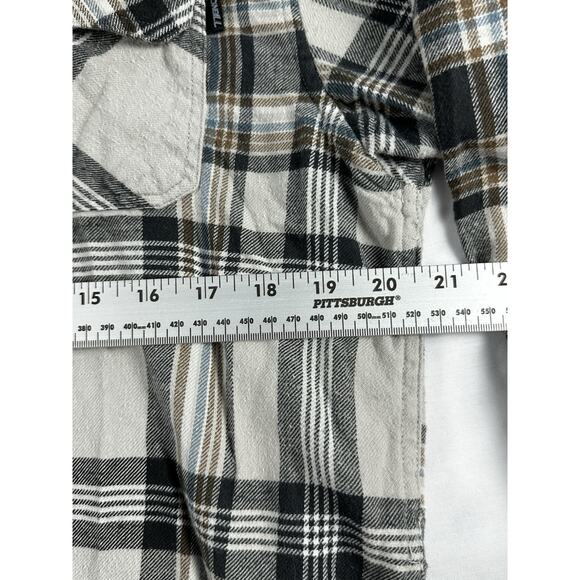 O'Neill Flannel Shirt - Men's Large - Grey Brown Plaid - Picture 4 of 7